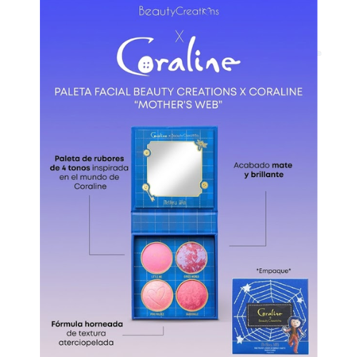 Coraline x Beauty Creations | Paleta de Rubores Mother's Web